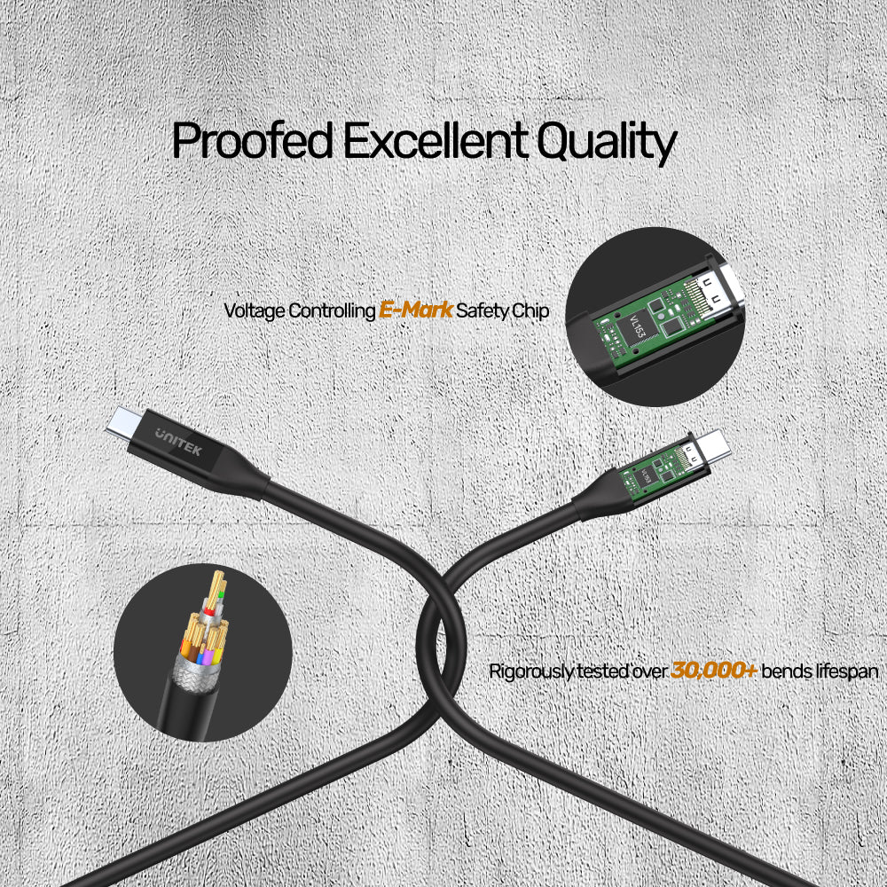 USB 4 100W PD Fast Charging Cable 8K@60Hz 40Gbps