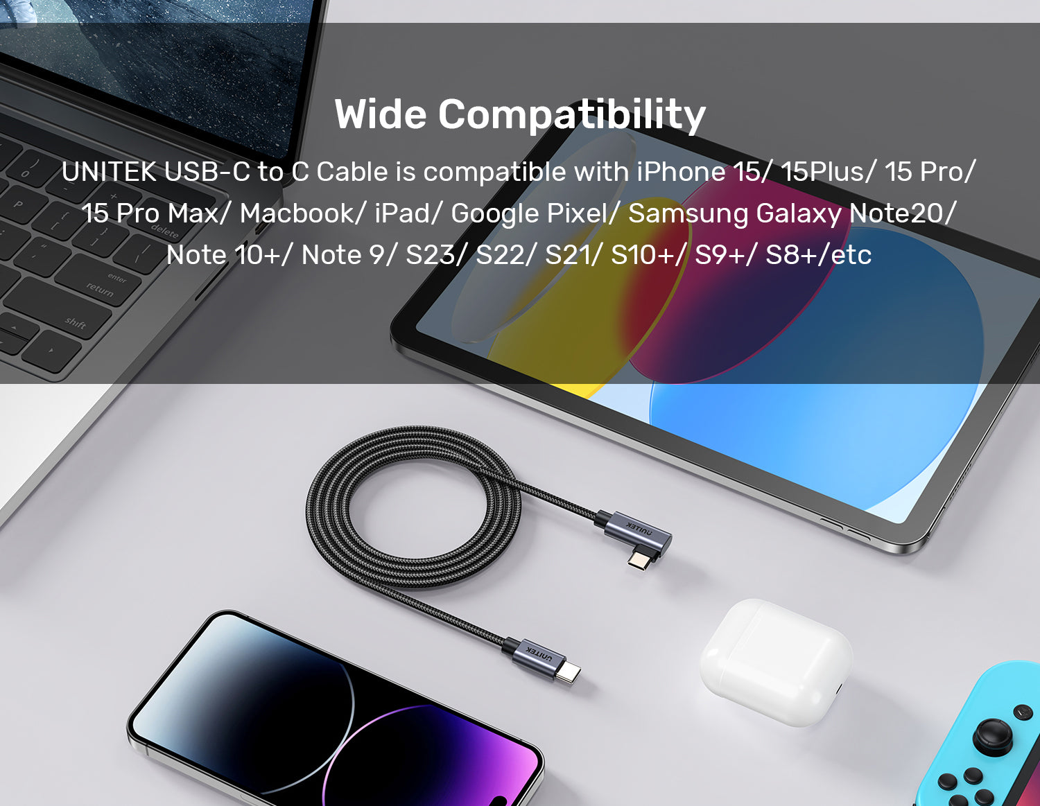 100W USB-C Cable 90 Degree