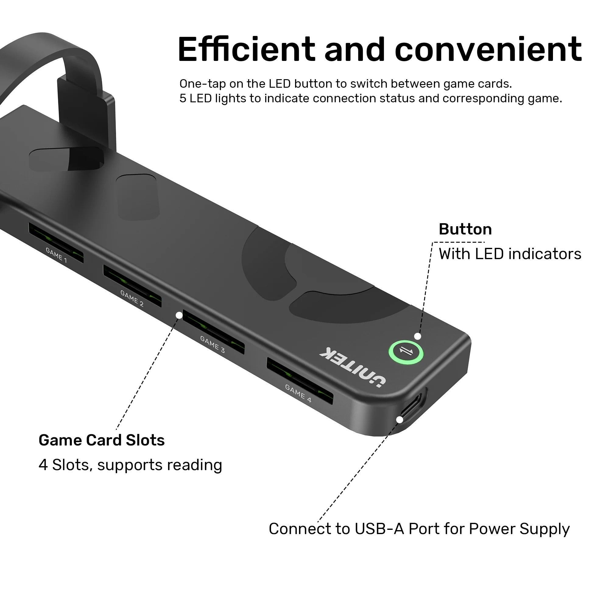 4-in-1 Nintendo Switch Game Card Reader with Remote