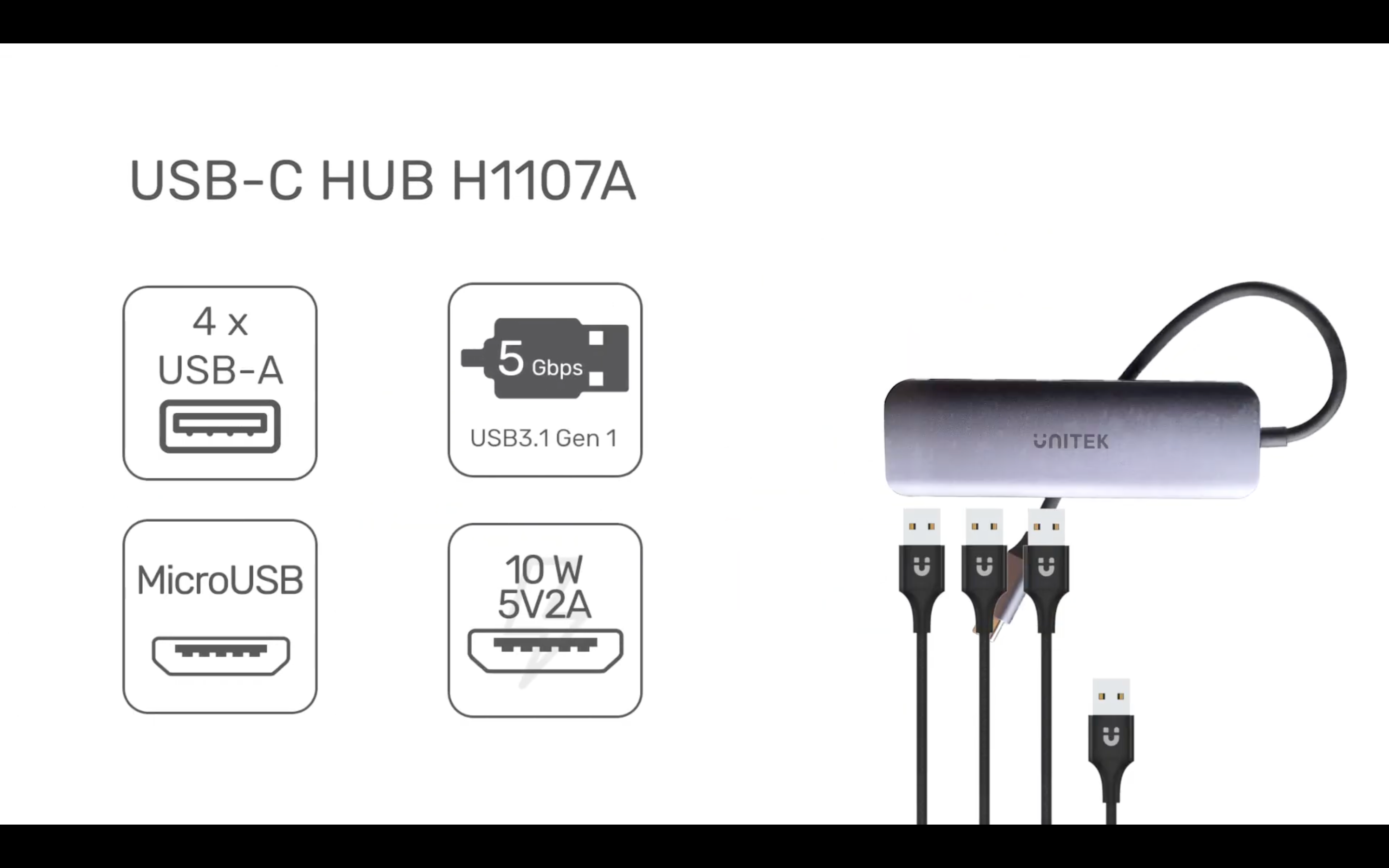 [Macbook Pro / iPad Pro Accessories] UNITEK USB-C HUB H-1107 Series