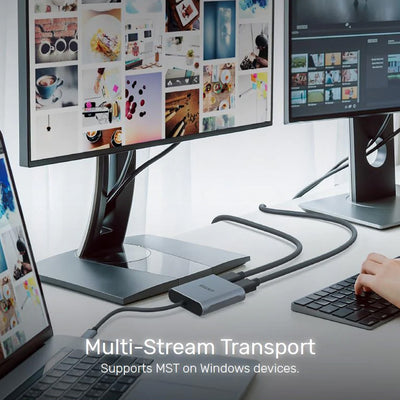 USB-C to Dual HDMI 2.0 4K 60Hz Adapter with MST Dual Monitor V1404B - Kaplen