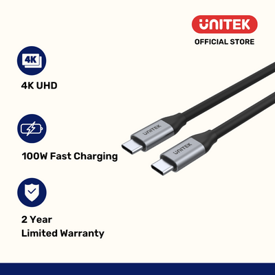 USB-C to USB-C 100W PD Fast Charging 10Gbps (USB 3.2 Gen2) 