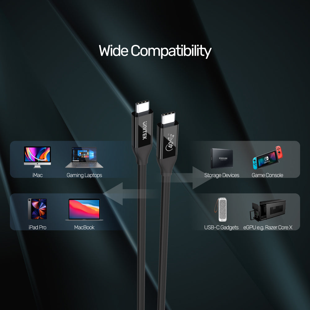 USB 4 100W PD Fast Charging Cable 8K@60Hz 40Gbps