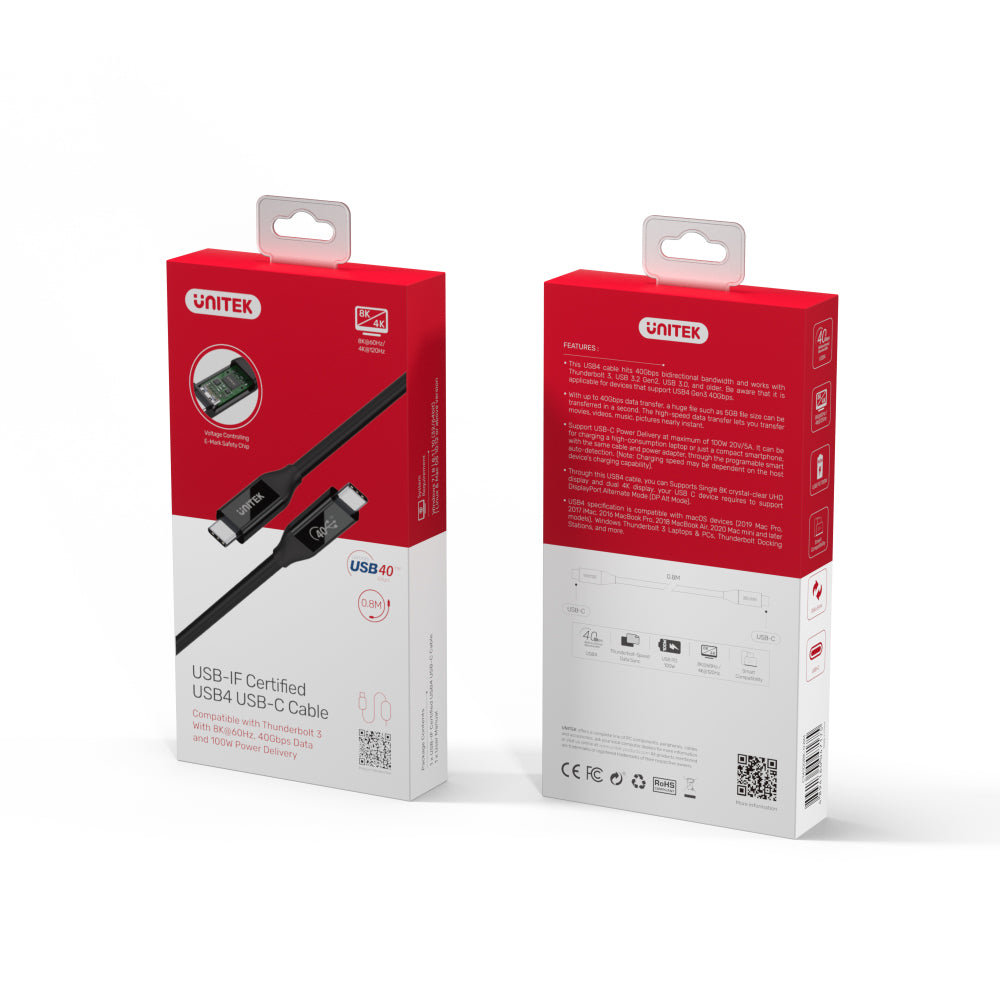 USB 4 100W PD Fast Charging Cable 8K@60Hz 40Gbps