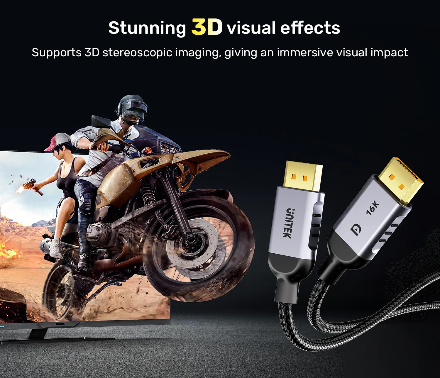 Gaming 8K@120Hz 4K@240Hz  DisplayPort 2.1 Cable