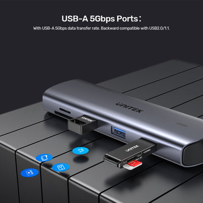 9-in-1 USB-C Hub with Dual Display PD 100W Dual Card Reader - Kaplen