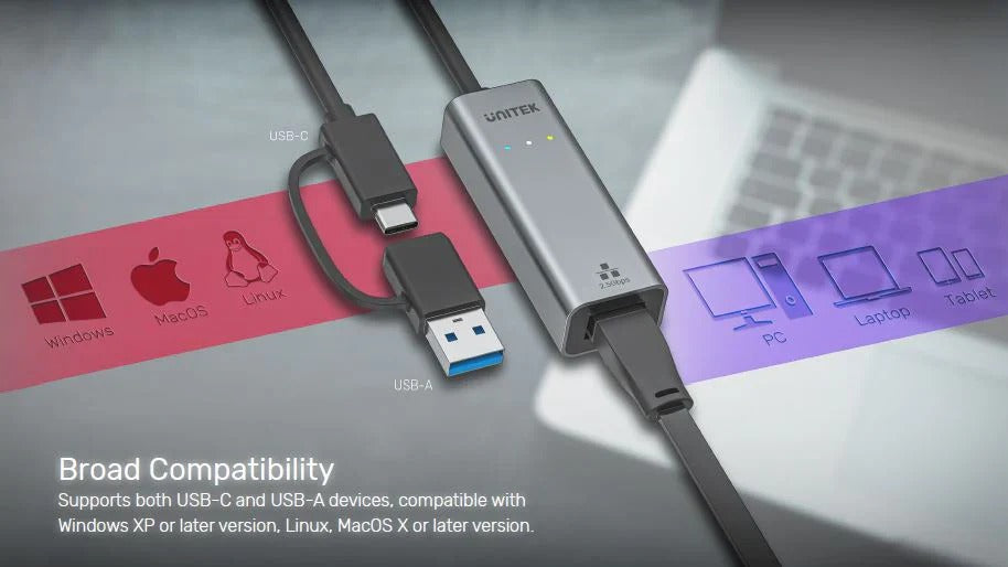 USB 1GB / 2.5GB Ethernet Adapter Y-3465A / U1313C - Kaplen