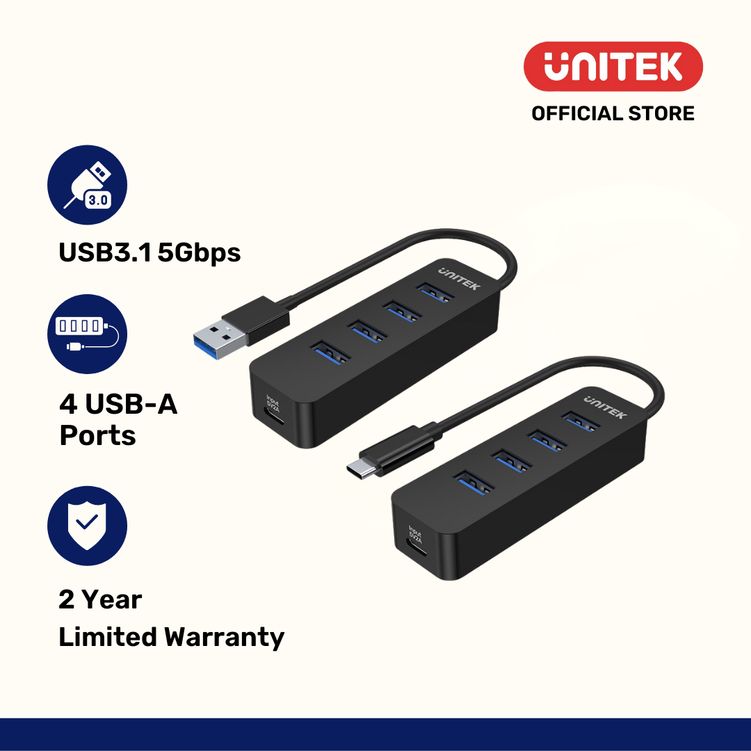 4 Ports USB / USB-c Hub with USB-C 5V Power - Kaplen