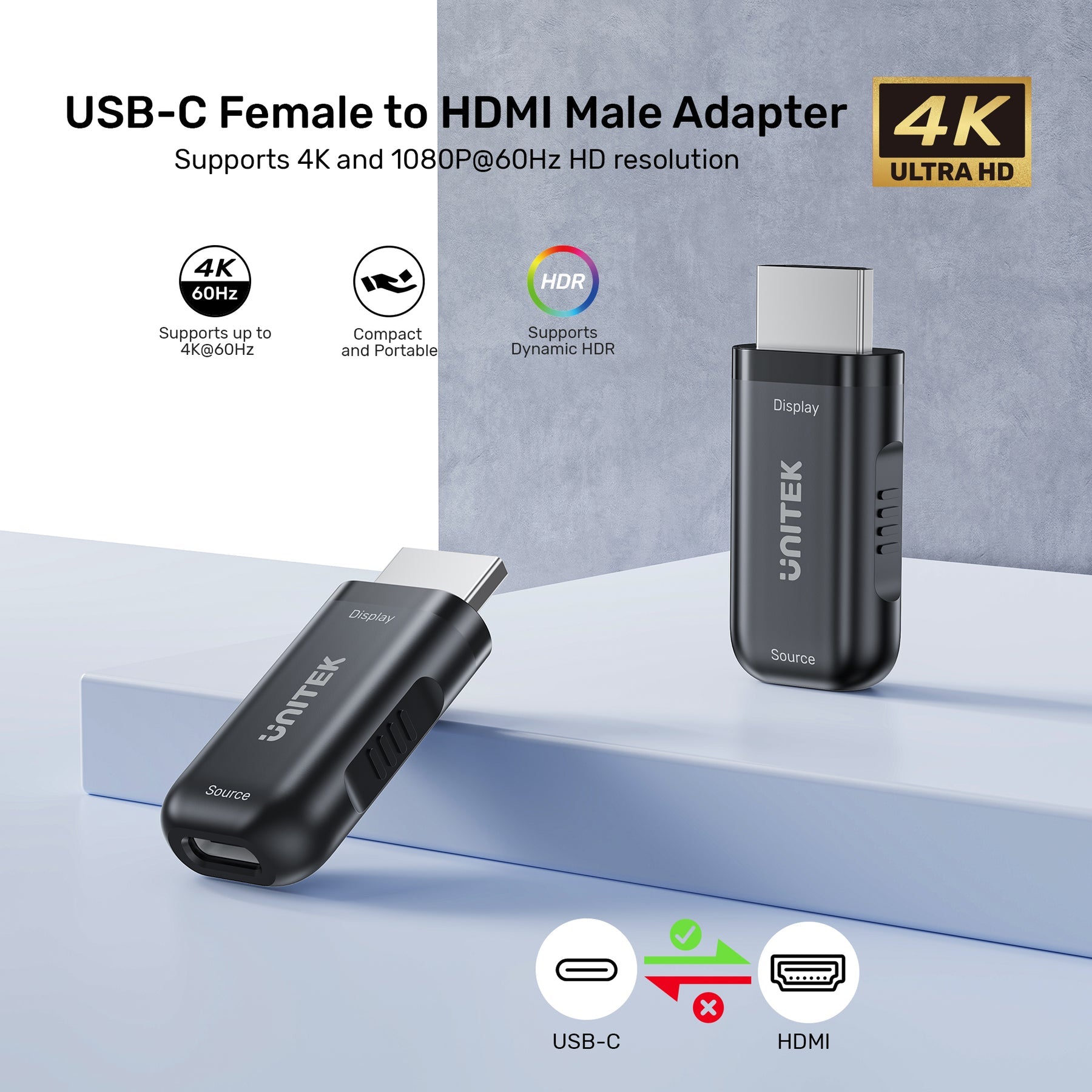 USB-C F to HDMI M Adapter /