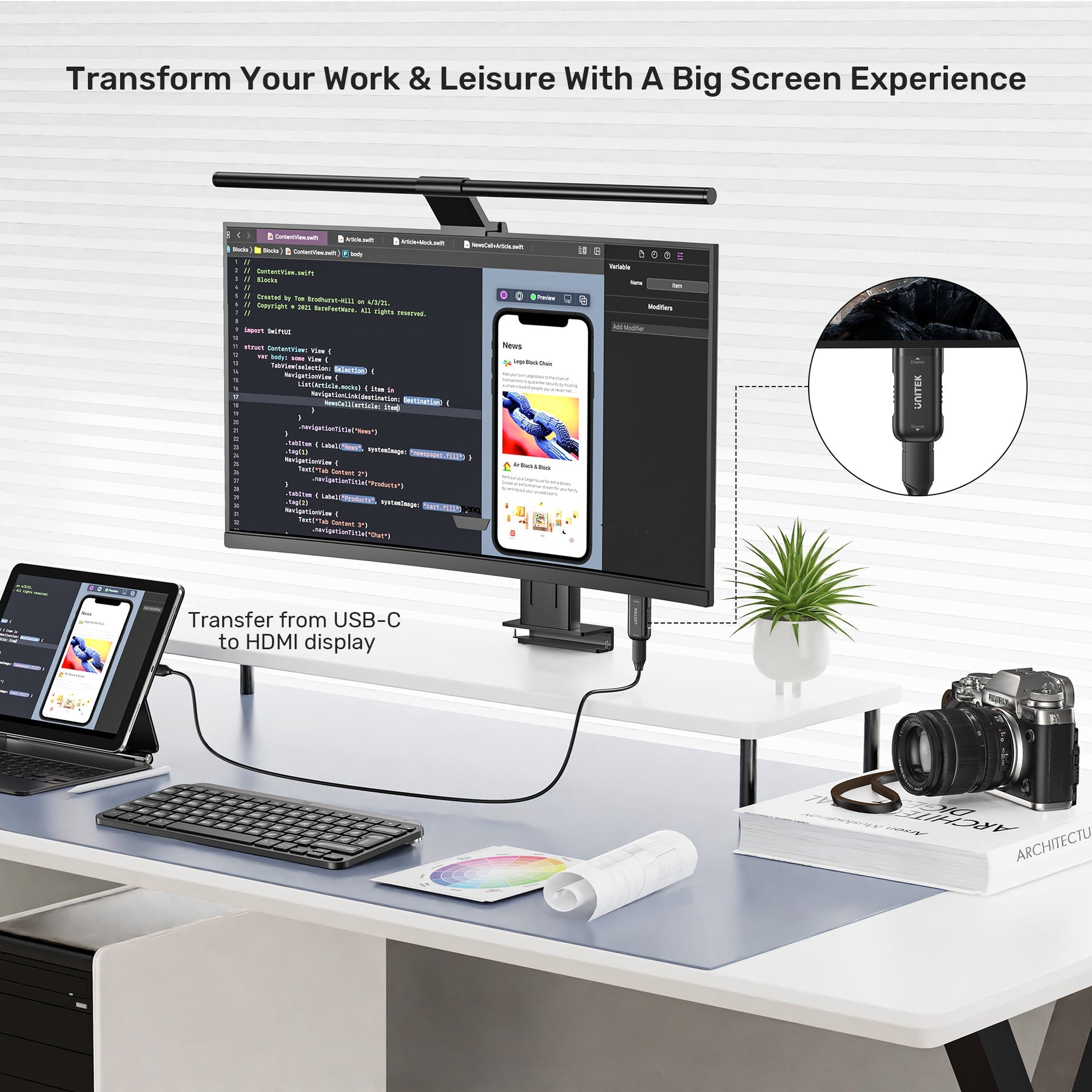 USB-C F to HDMI M Adapter /