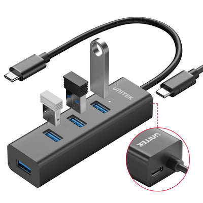 4 Ports USB / USB-c Hub with USB-C 5V Power - Kaplen