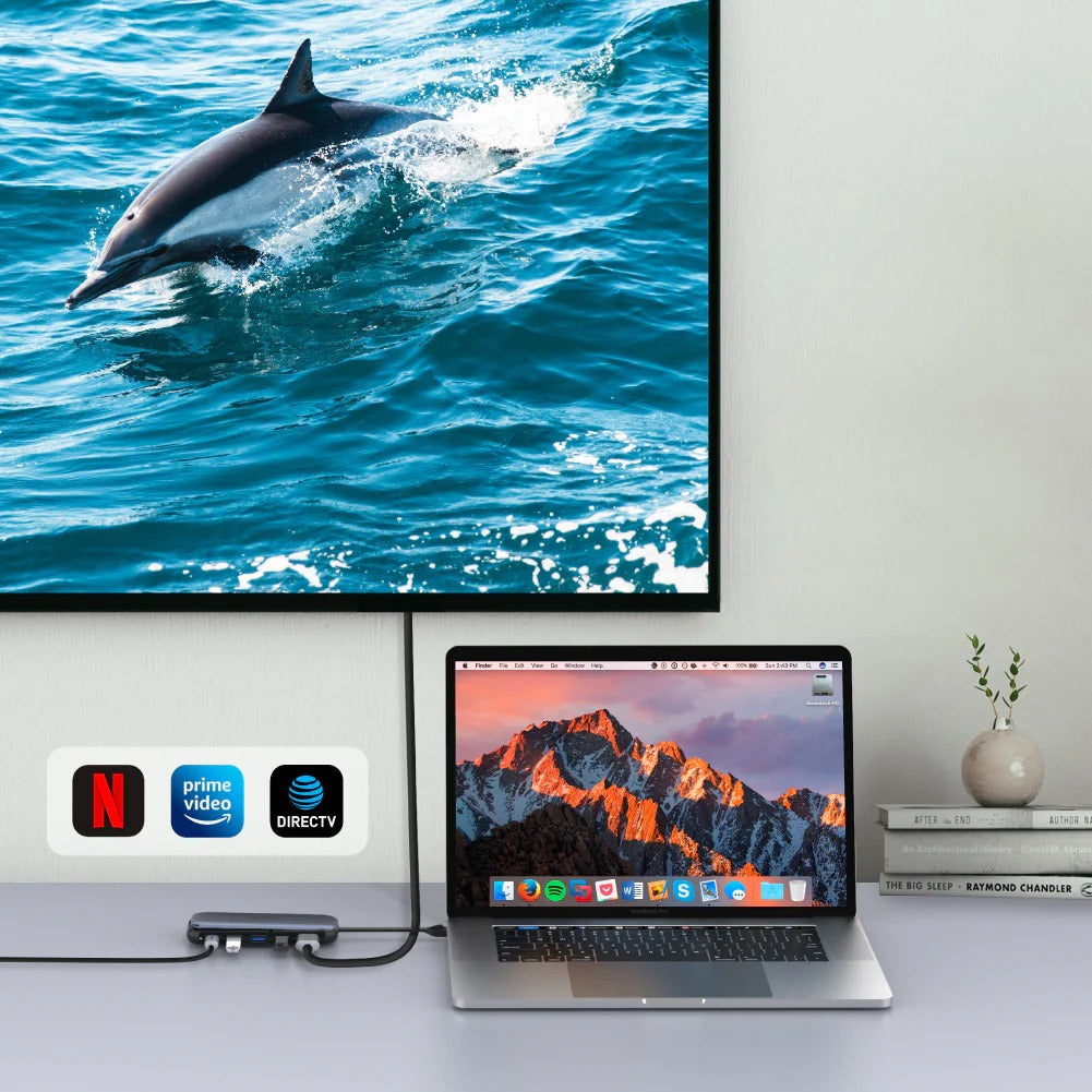 6-in-1 USB-C M.2 SSD NVME Enclsoure Storage Hub 10Gbps HDMI PD 100W
