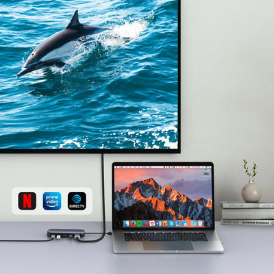 6-in-1 USB-C M.2 SSD NVME Enclsoure Storage Hub 10Gbps HDMI PD 100W