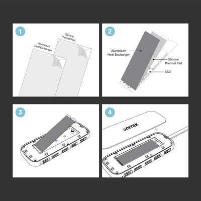 6-in-1 USB-C M.2 SSD NVME Enclsoure Storage Hub 10Gbps HDMI PD 100W