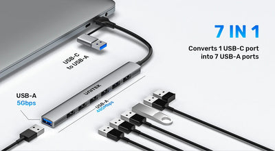 7-in-1 5Gbps Hub with 7 USB-A Ports