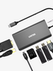 8-in-1 USB-C Hub HDMI, VGA, Ethernet, card readers, USB ports, audio with PD100W D1019A
