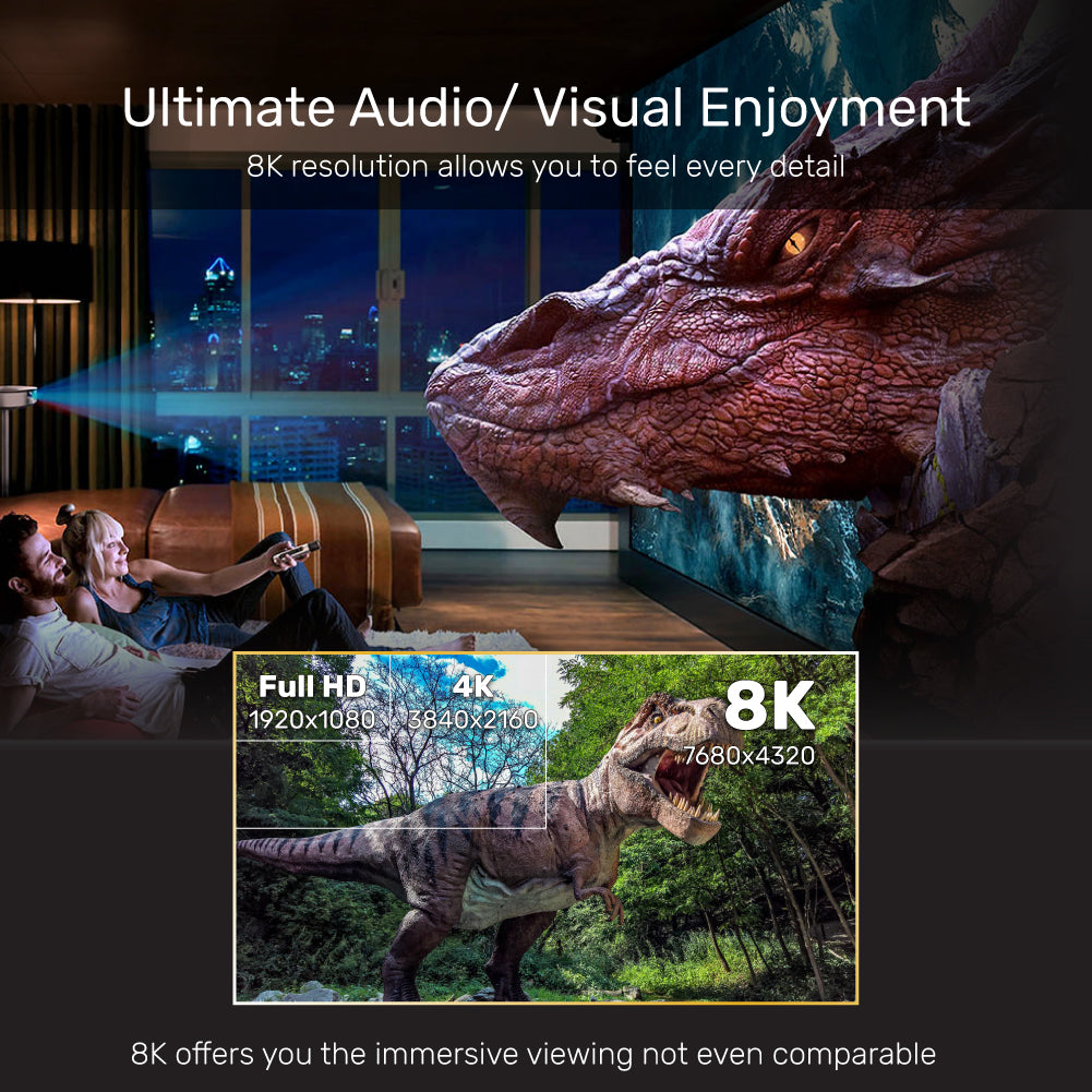 8K ULTRA HD HDMI CABLE 24K GOLD PLATED