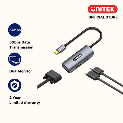 3-in-1 USB-C Hub to 4K HDMI, VGA, and USB3.0 Port D042A