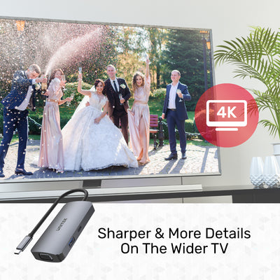 5-in-1 USB-C Hub with 2 HDMI, VGA MST PD 100W D1051A