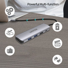 6-in-1 USB-C Hub with HDMI, Dual Card Reader, 100W PD H1107D