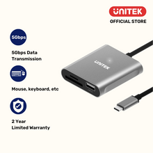 USB-C Card Reader SD, Micro SD, USB2.0 Port