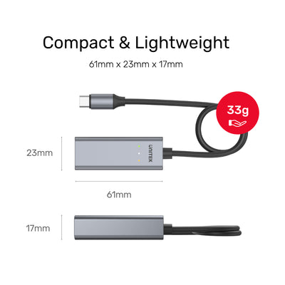 USB-C to 2.5G Gigabit Ethernet Adapter U1313A