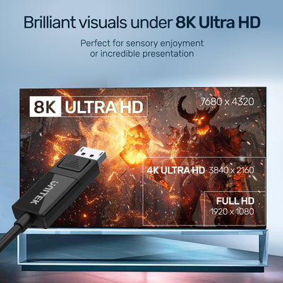 USB-C to DisplayPort 1.4 8K Bi-Directional Cable 1.8M V1146A