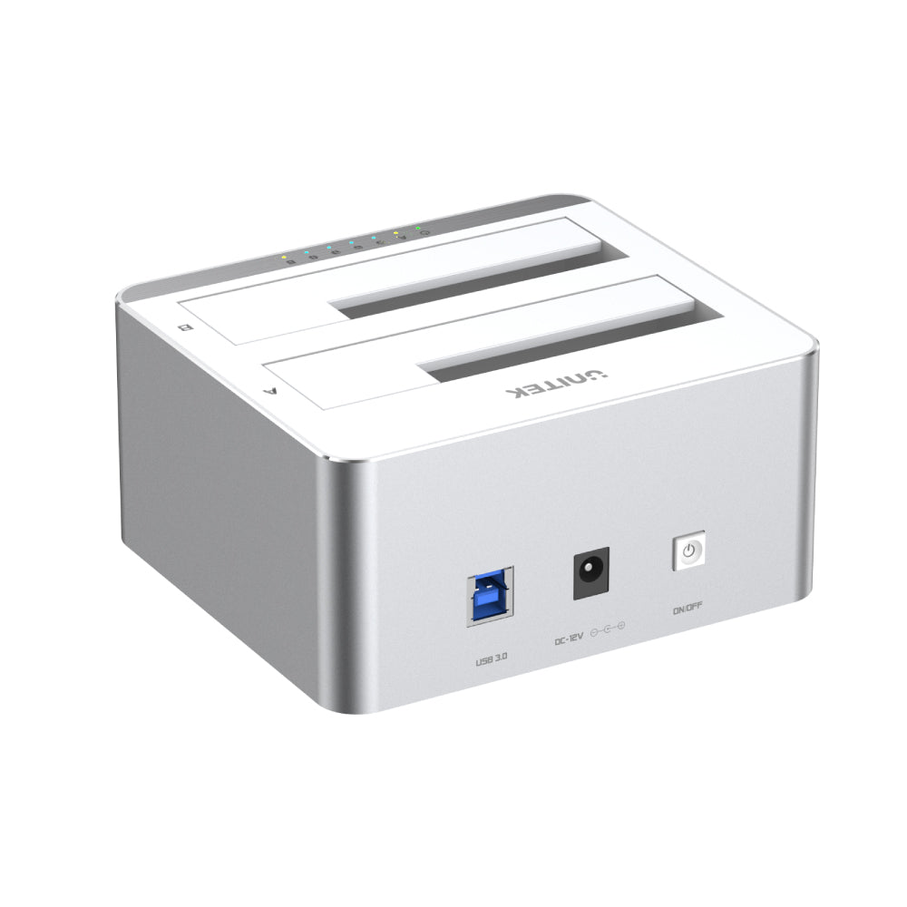 USB 3.0 to SATA III Dual Bay HDD/ SSD Docking Station with UASP & Offline Clone Y-3026