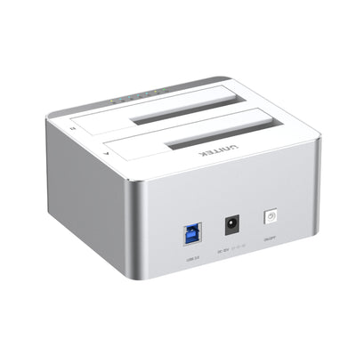 USB 3.0 to SATA III Dual Bay HDD/ SSD Docking Station with UASP & Offline Clone Y-3026