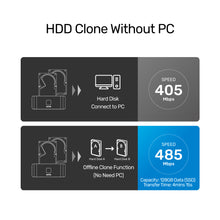 USB 3.0 to SATA III Dual Bay HDD/ SSD Docking Station with UASP & Offline Clone Y-3026