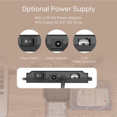 USB 3.0 to SATA II & IDE HDD & SSD Adapter SmartLink Trinity Y-3324