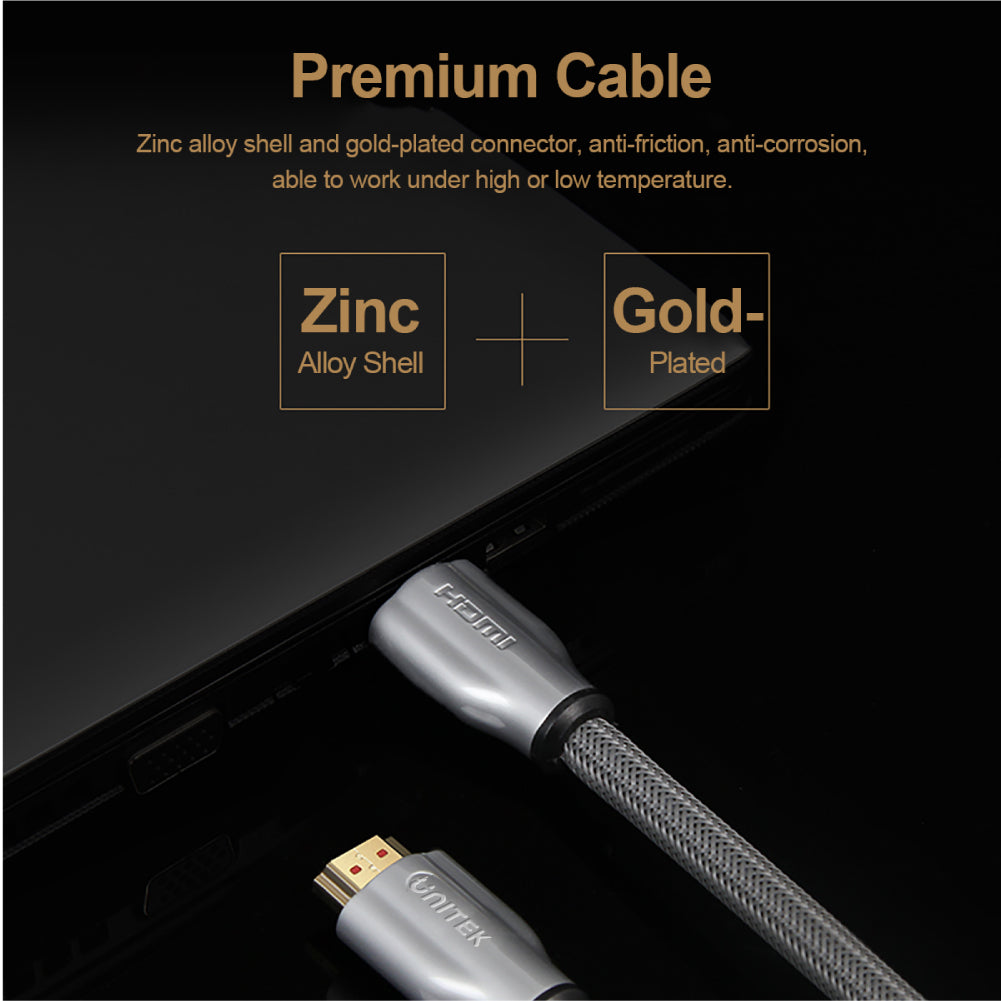 Unitek 4K 60Hz HDMI Cable (HDMI2.0a, HDMI2.0b) Y-C138GRY