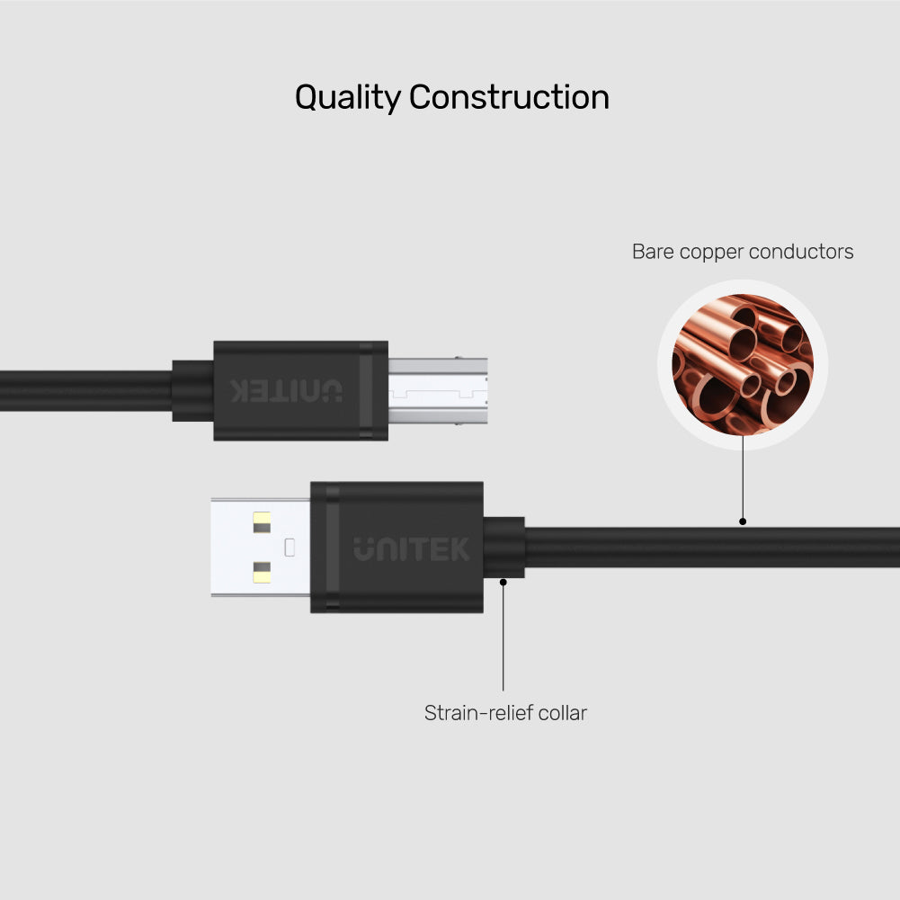 USB-A (M) to USB-B (M) 2M Y-C4001GBK